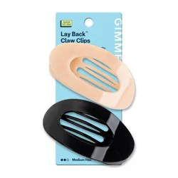Gimme Beauty Lay Back Claw Clips for Medium Hair - Black/Cream - 2ct: Hair Styling, 70% ABS, 30% Recycled ABS
