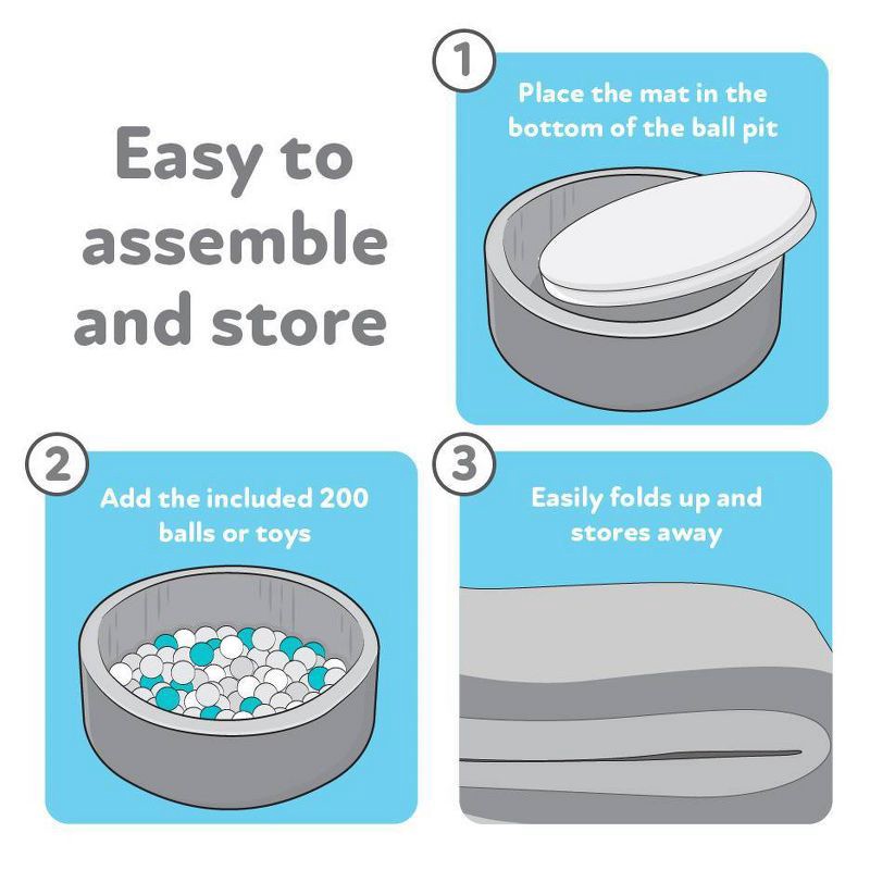 slide 6 of 6, Nuby Aqua Ball Pit - 200pcs, 200 ct