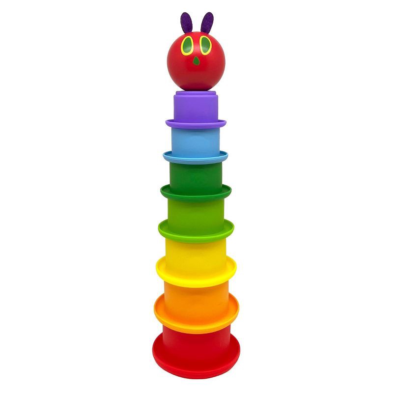 slide 3 of 5, Eric Carle The Very Hungry Caterpillar Bath Time Silicone Stacking Cup Set - 8pc, 8 ct