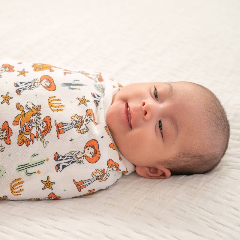 slide 8 of 9, aden + anais essentials Baby 100% Cotton Quick Change Easy 3pk Sleeveless Swaddle Wraps - Toy Story 0-3m, 3 ct