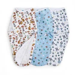 aden + anais essentials Baby 100% Cotton Quick Change Easy 3pk Sleeveless Swaddle Wraps - Toy Story 0-3m