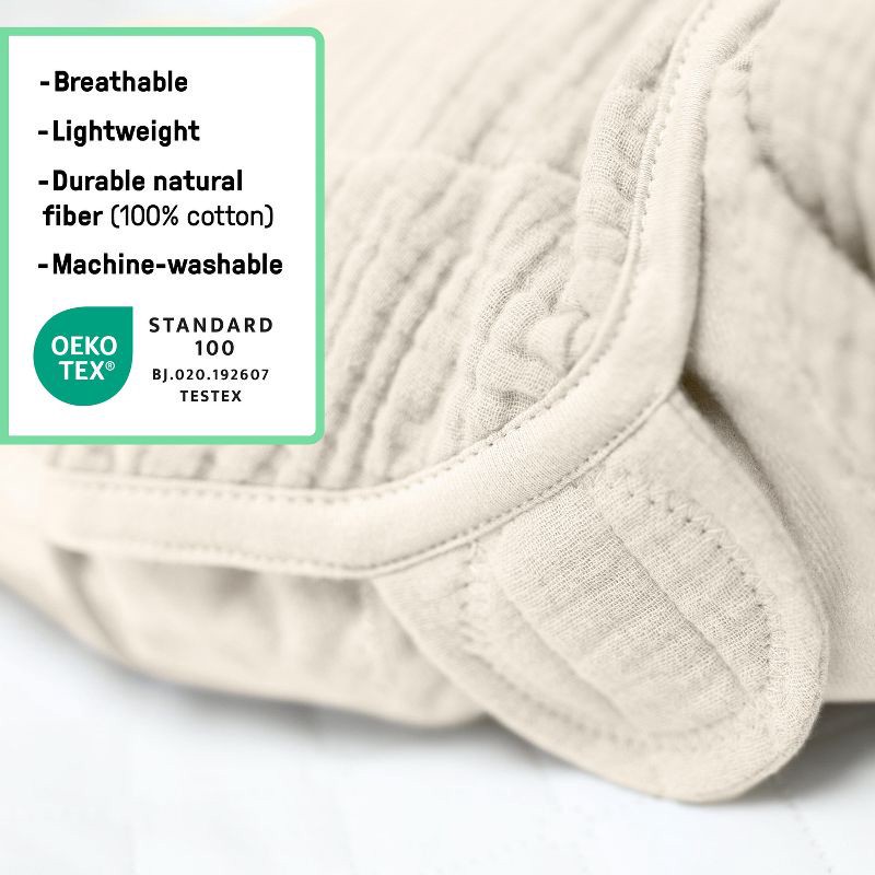 slide 3 of 13, SwaddleMe by Ingenuity Original Muslin Baby Swaddle 0-3 Months - Cream, 1 ct