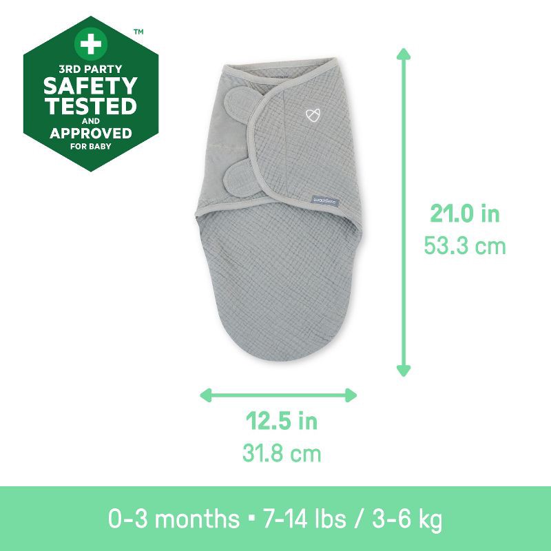 slide 4 of 13, SwaddleMe by Ingenuity Original Muslin Baby Swaddle 0-3 Months - Cream, 1 ct