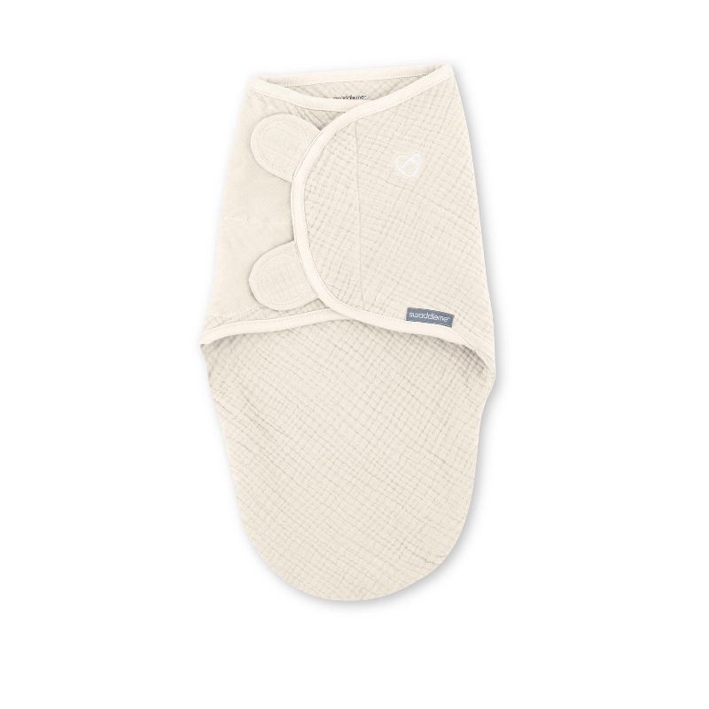 slide 1 of 13, SwaddleMe by Ingenuity Original Muslin Baby Swaddle 0-3 Months - Cream, 1 ct
