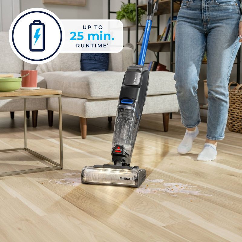 slide 3 of 6, BISSELL CrossWave OmniFind Wet Dry Vacuum 3967 12" Cleaning Path Gray: Cordless, Pet Hair Pick Up, Lithium Ion Battery, 25 Min Run Time, 1 ct