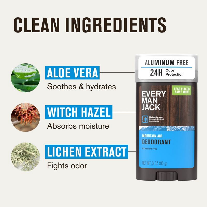 slide 6 of 10, Every Man Jack Deodorant - Mountain Air - 3oz, 3 oz
