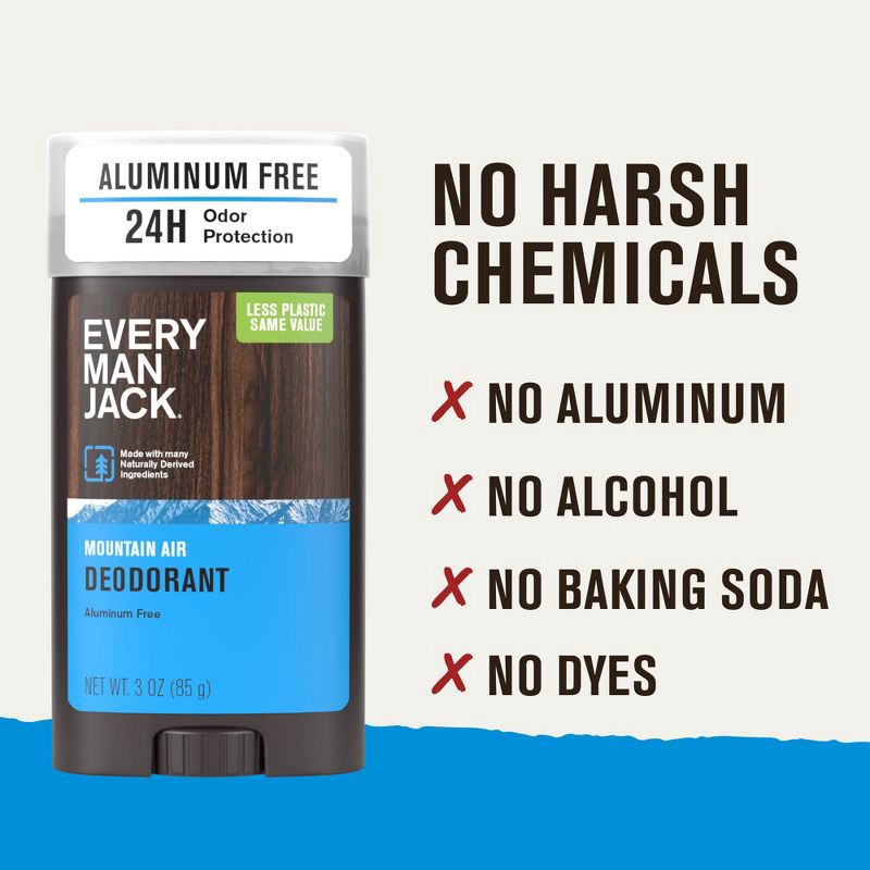 slide 7 of 10, Every Man Jack Deodorant - Mountain Air - 3oz, 3 oz
