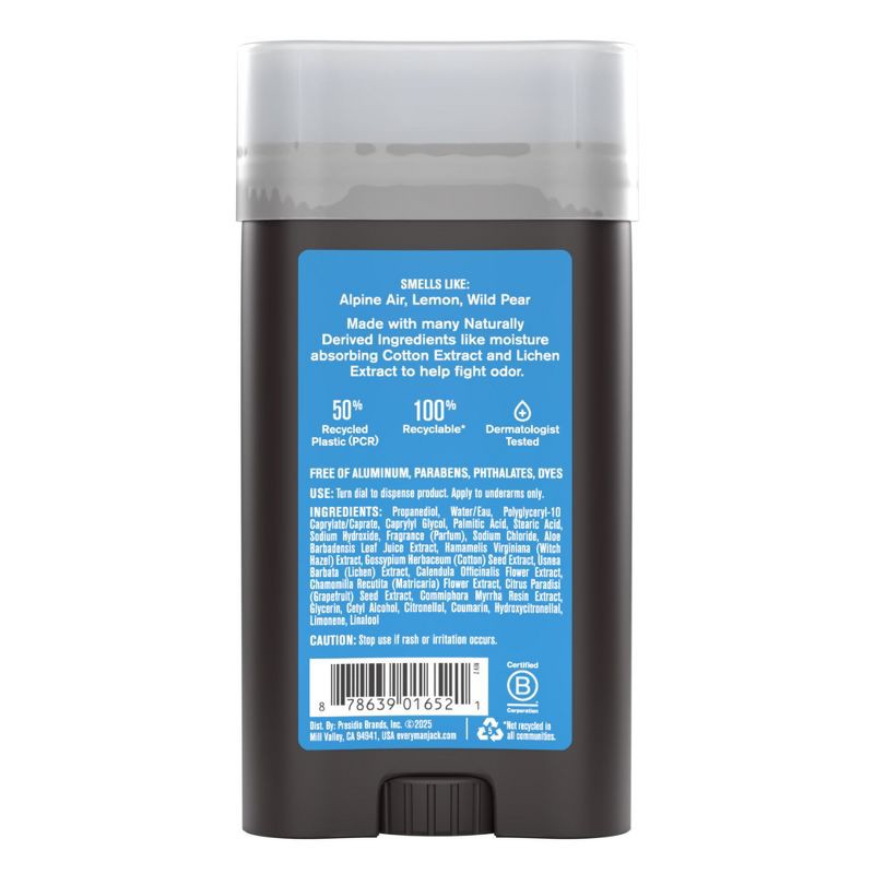 slide 8 of 8, Every Man Jack Deodorant - Mountain Air - 3oz, 3 oz
