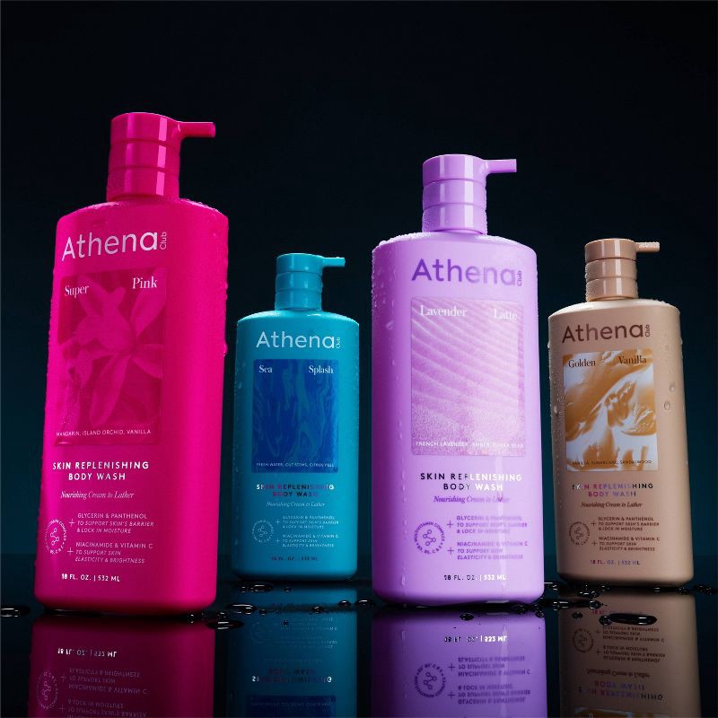 slide 3 of 5, Athena Club Skin Replenishing Body Wash - Golden Vanilla - 18 fl oz, 18 fl oz