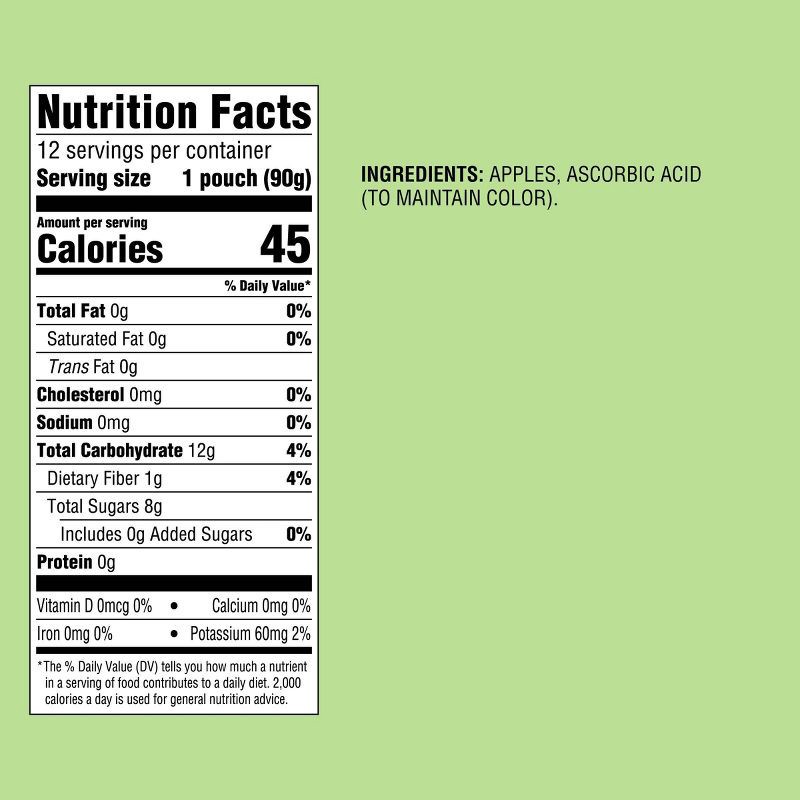 slide 5 of 5, Unsweetened Apple Fruit Puree Applesauce Pouches - 12ct - Good & Gather™, 12 ct