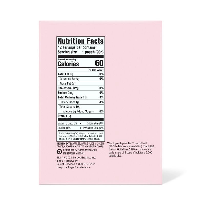slide 2 of 5, Original Apple Fruit Puree Applesauce Pouches - 12ct - Good & Gather™, 12 ct