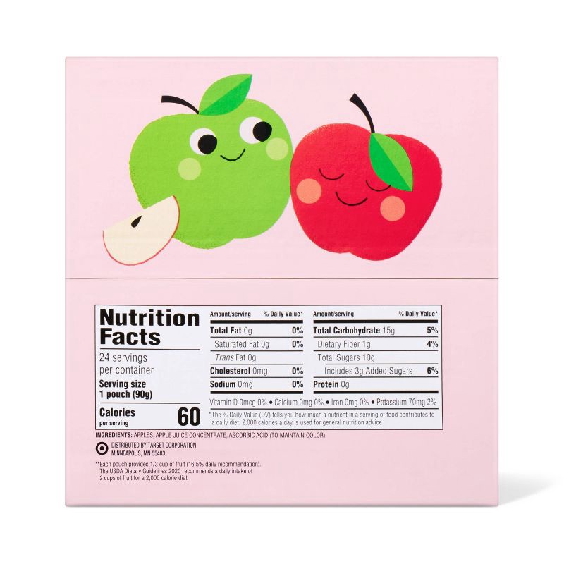 slide 2 of 5, Original Apple Fruit Puree Applesauce Pouches - 24ct - Good & Gather™, 24 ct