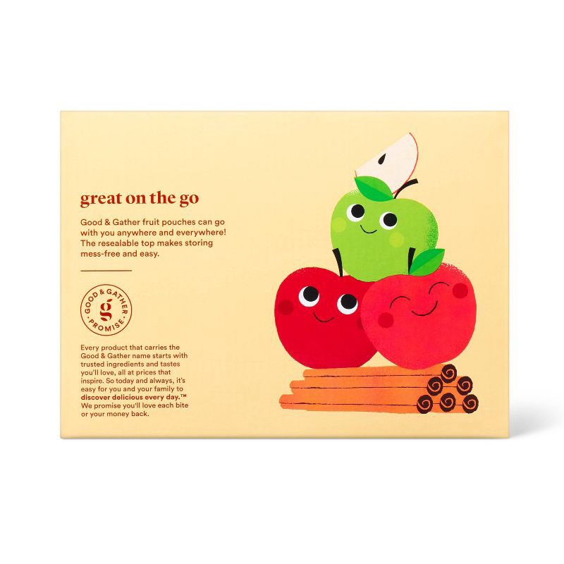 slide 3 of 5, Good & Gather Apple Cinnamon Fruit Puree Applesauce Pouches - 12ct - Good & Gather™, 12 ct