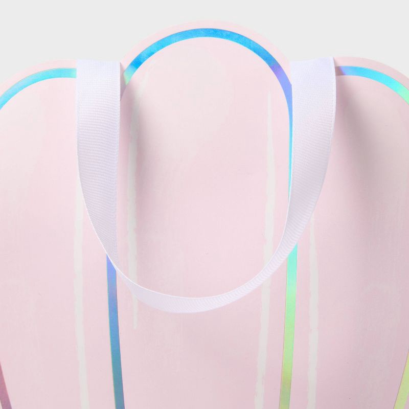 slide 3 of 3, Medium Square Die Cut Shell Birthday Gift Bag Pink - Spritz™, 1 ct