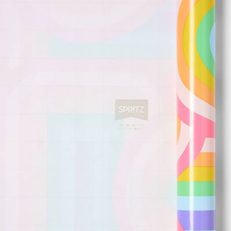 slide 3 of 3, 96"x30" Rainbow Gift Wrapping Paper Colorful - Spritz™, 1 ct
