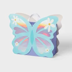 Small Die Cut Butterly Birthday Gift Bag Turquoise - Spritz™