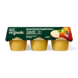Organic Unsweetened Applesauces Cups - 24oz/ 6ct - Good & Gather™