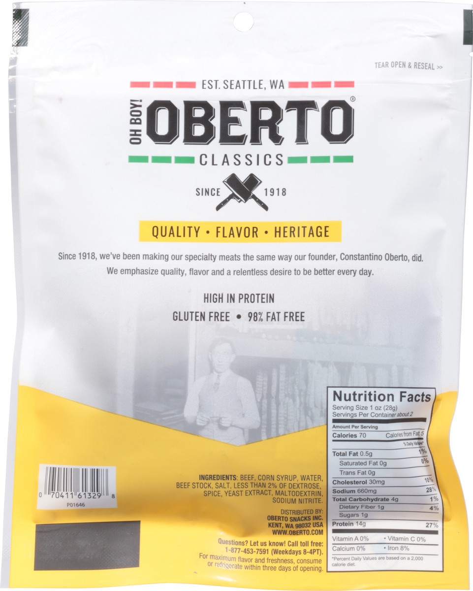 slide 12 of 13, Oberto Beef Jerky Original Thin Style (Bag), 2.2 oz
