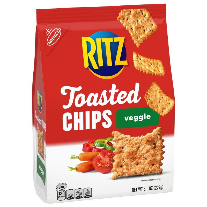 slide 12 of 14, RITZ Toasted Chips Veggie Crackers Party Snacks - 8.1oz, 8.1 oz