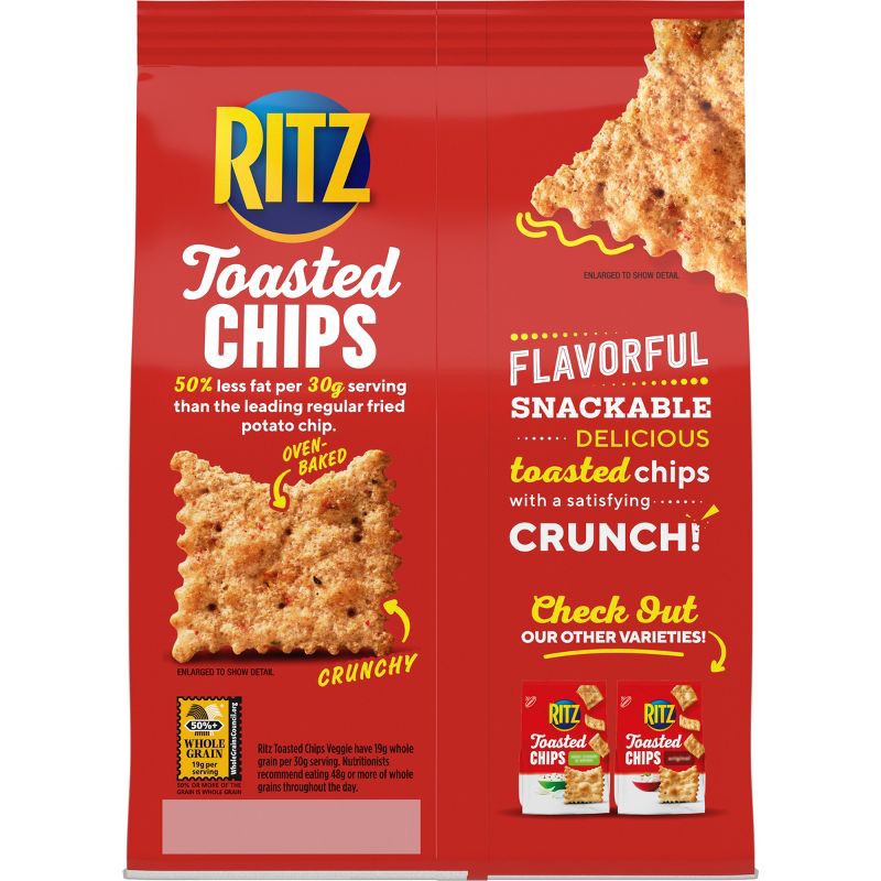 slide 10 of 14, RITZ Toasted Chips Veggie Crackers Party Snacks - 8.1oz, 8.1 oz