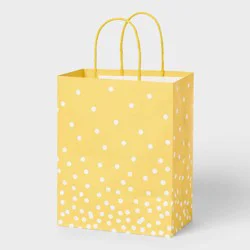 Small Polka Dot Gift Bag Yellow/White - Spritz™