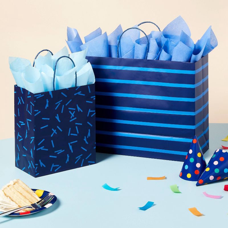 slide 2 of 3, Small Sprinkles Gift Bag Navy/Blue - Spritz™, 1 ct