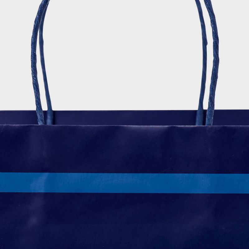 slide 3 of 3, XLarge Striped Gift Bag Navy/Blue - Spritz™, 1 ct