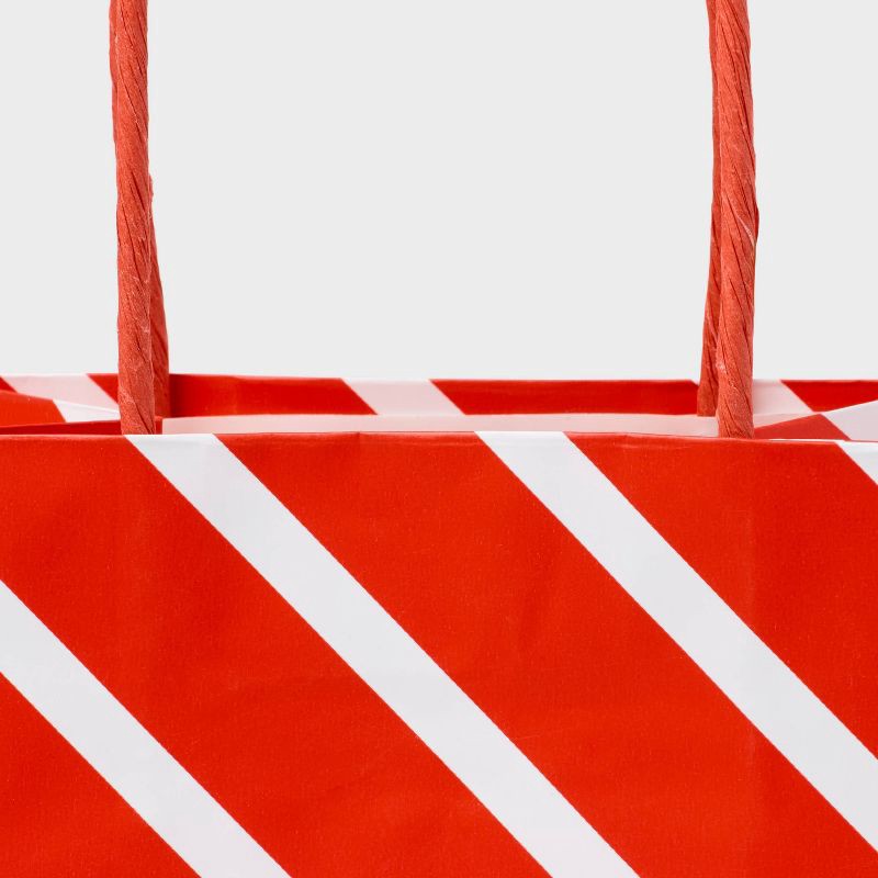 slide 2 of 2, XSmall Jr Tote Striped Gift Bag Red - Spritz™, 1 ct