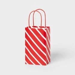 XSmall Jr Tote Striped Gift Bag Red - Spritz™
