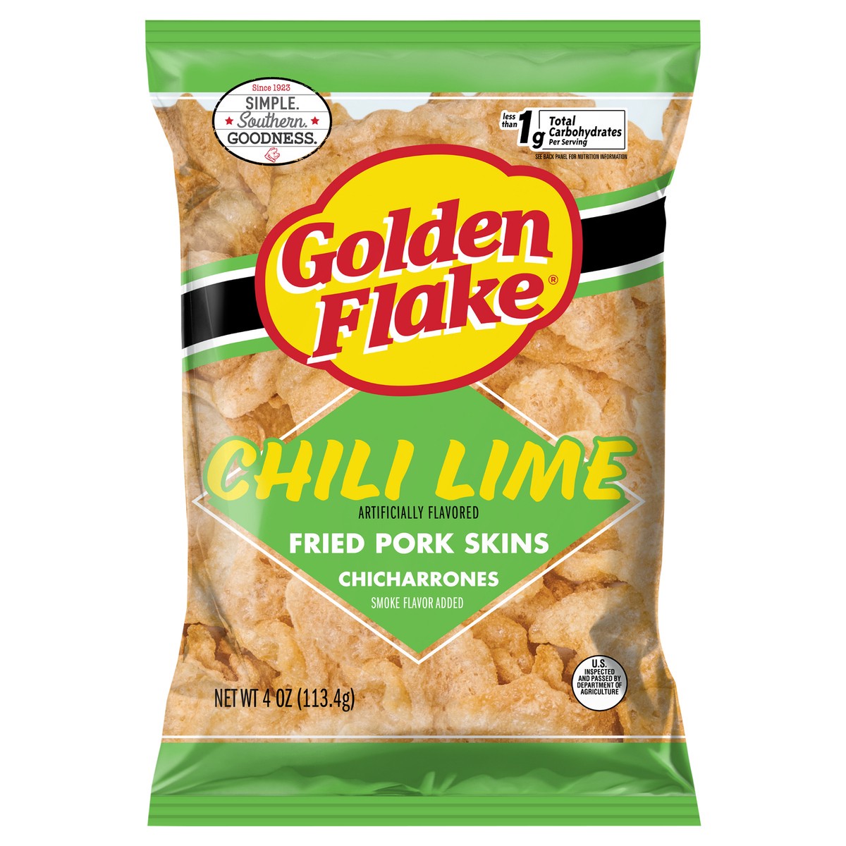 slide 10 of 11, Golden Flake Golden Flake Chili Lime Pork Skin - 4 oz, 4 oz