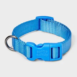 Basic Adjustable Dog Collar with Matching Buckle - S - Blue- Boots & Barkley™