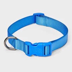 Basic Adjustable Dog Collar with Matching Buckle - XL - Blue - Boots & Barkley™