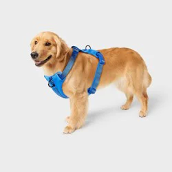 Reflective, Adjustable and Reinforced Stitching Comfort Dog Harness - XL - Blue - Boots & Barkley™