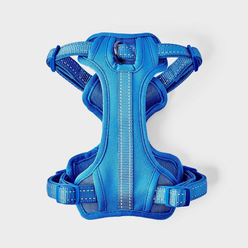 slide 3 of 3, Reflective, Adjustable and Reinforced Stitching Comfort Dog Harness - S - Blue - Boots & Barkley™, 1 ct