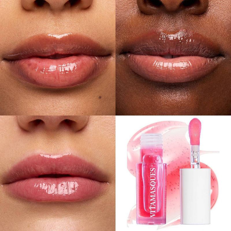 slide 3 of 9, Vitamasques Glow Lip Oil - Strawberry Glaze, 1 ct