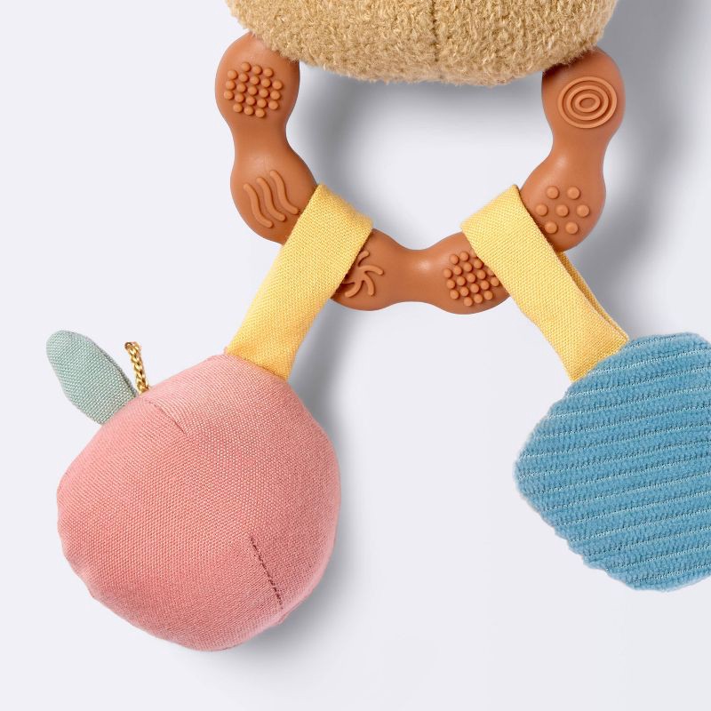 slide 3 of 3, Handheld Plush Rattle Baby Toy - Bear - Cloud Island™, 1 ct