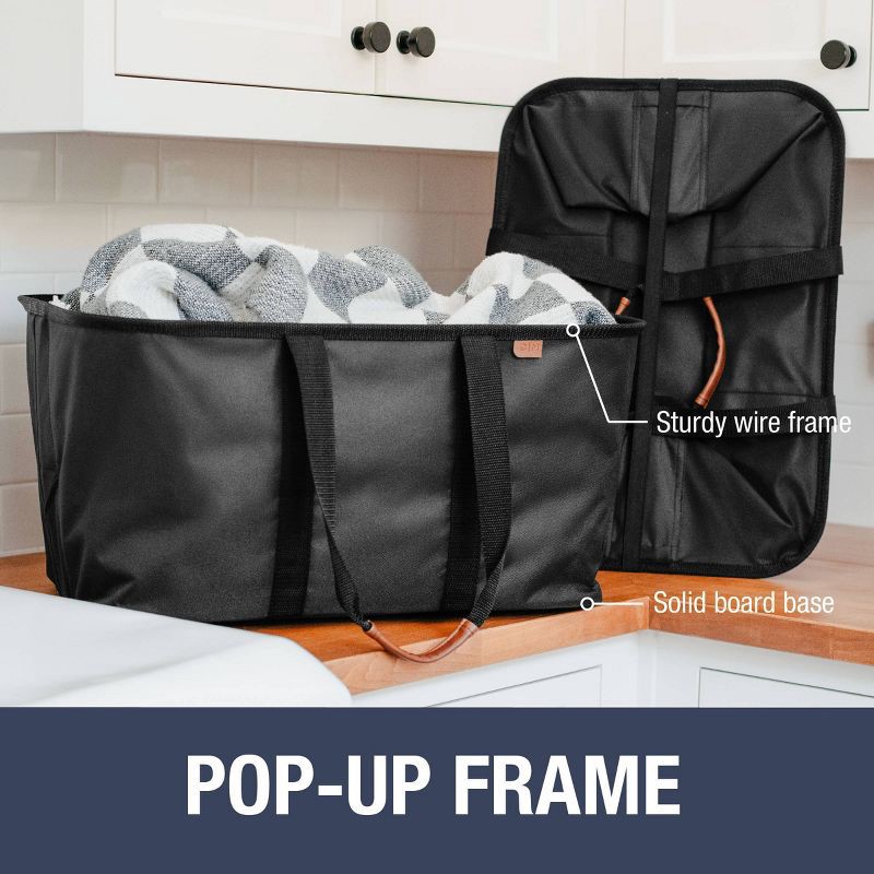 slide 4 of 10, CleverMade Laundry Tote Luxe, 1 ct