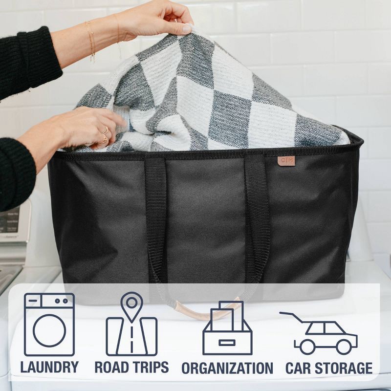 slide 7 of 10, CleverMade Laundry Tote Luxe, 1 ct