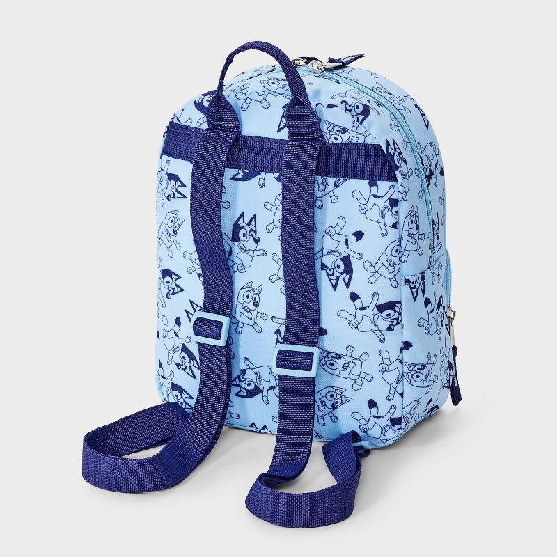 slide 2 of 4, Toddler Bluey Backpack - Blue: Polyester, 3+ Years, Miniature, Fictitious Character Pattern, 1 ct