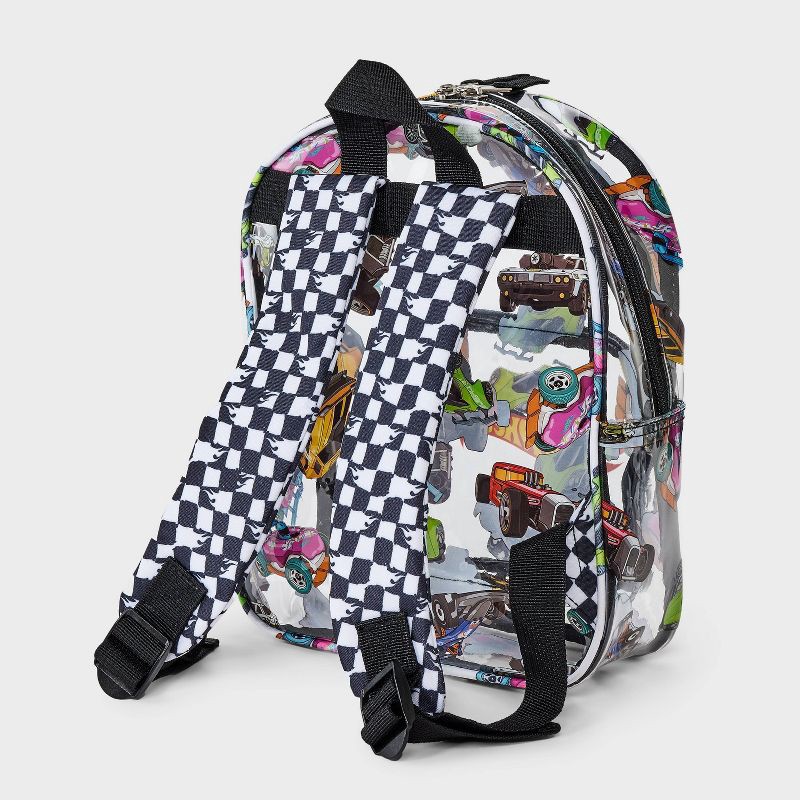 slide 2 of 4, Toddler Hot Wheels Backpack - Black/White: Polyester Miniature with Zip Closure, 1 ct