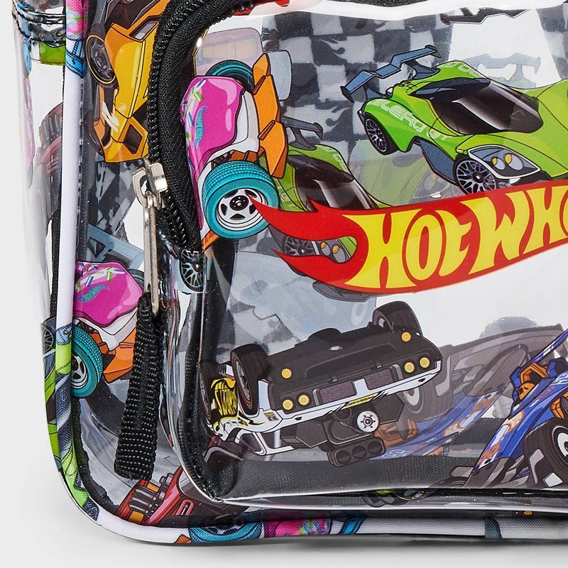 slide 4 of 4, Toddler Hot Wheels Backpack - Black/White: Polyester Miniature with Zip Closure, 1 ct