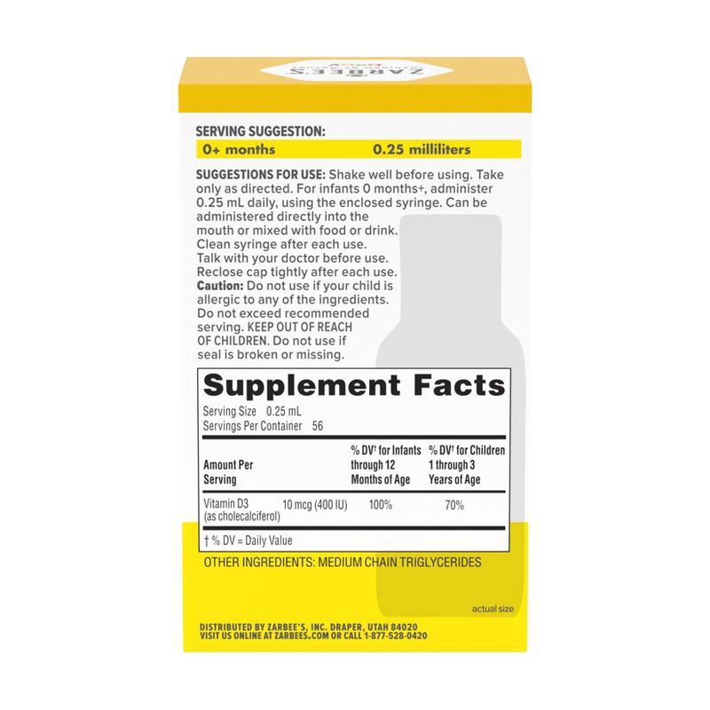 slide 2 of 9, Zarbee's Baby Vitamin-D Drop - 0.47oz, 0.47 oz