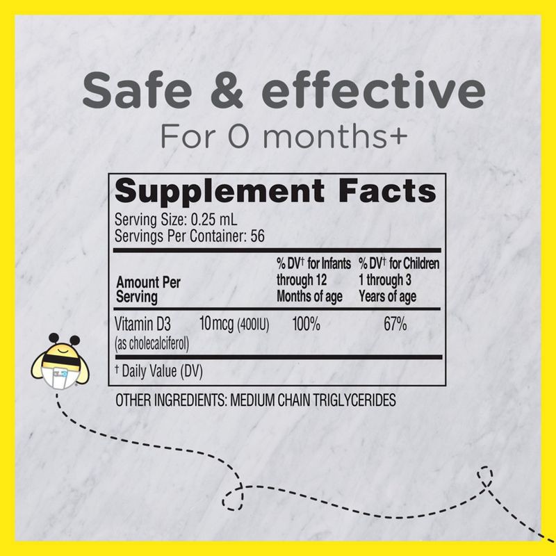 slide 7 of 9, Zarbee's Baby Vitamin-D Drop - 0.47oz, 0.47 oz