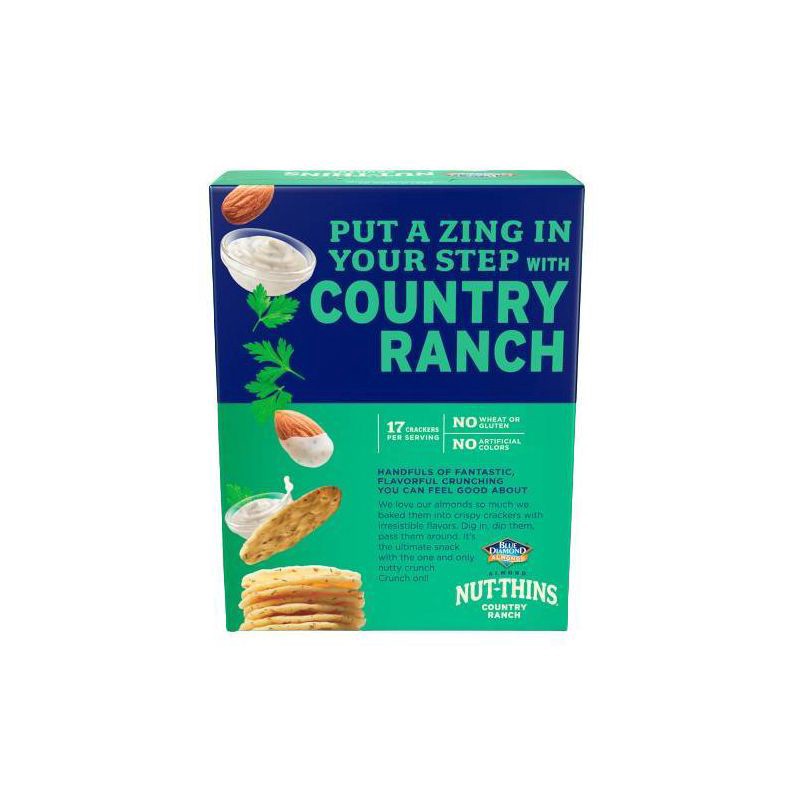 slide 3 of 5, Blue Diamond Almonds Nut Thins Cookie Country Ranch - 4.25oz, 4.25 oz