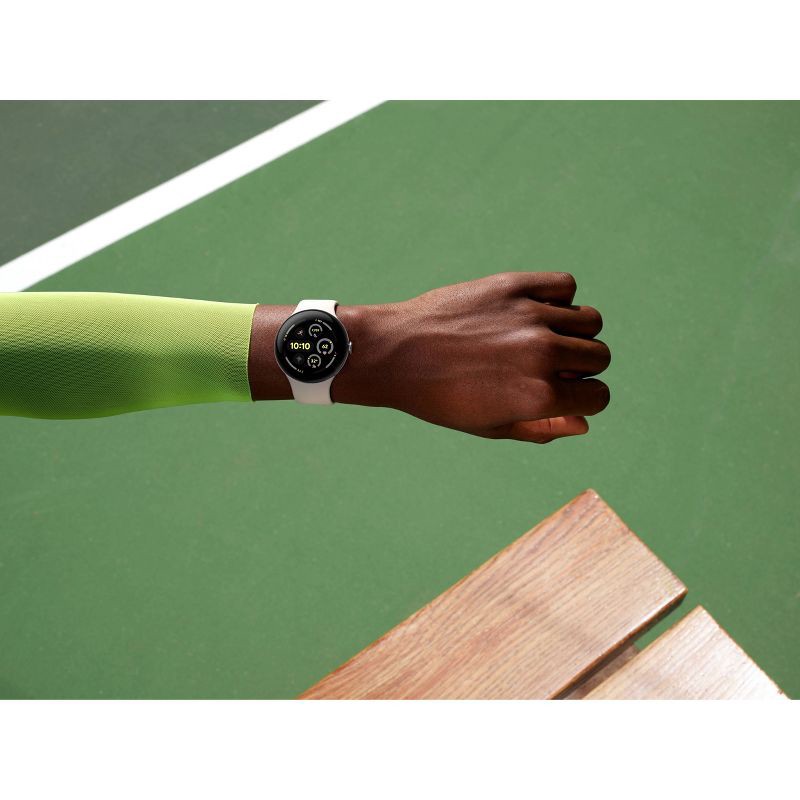 slide 7 of 15, Google Pixel Watch 3 (45mm) - Wifi - Matte Black Aluminum Case - Obsidian Band, 1 ct