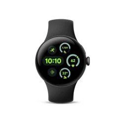 Google Pixel Watch 3 (41mm) - Wifi - Matte Black Aluminum Case - Obsidian Band