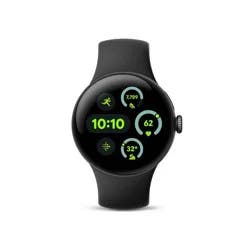 Google Pixel Watch 3 (41mm) - Wifi - Matte Black Aluminum Case - Obsidian Band