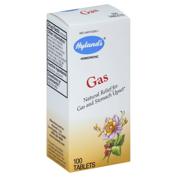 slide 1 of 1, Hyland's Homeopathic Remedy Gas, 100 ct