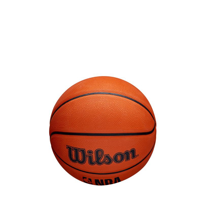 slide 5 of 6, Wilson NBA Authentic Mini Basketball - Brown: Composite Shell, Butyl Bladder, Size 3, 1 ct