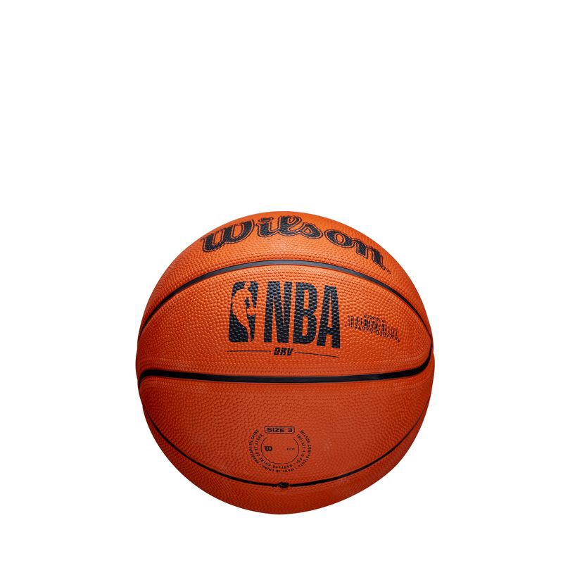 slide 6 of 6, Wilson NBA Authentic Mini Basketball - Brown: Composite Shell, Butyl Bladder, Size 3, 1 ct